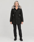 Winterparka Schwarz – Vorderansicht