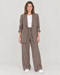 Blazer Anzug Damen Camel – Vorderansicht