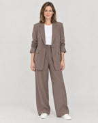 Blazer Anzug Damen Camel – Vorderansicht