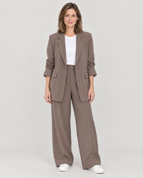 Blazer Anzug Damen Camel – Vorderansicht