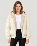 Oversized Winterjacke Creme – Vorderansicht