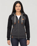 Sweatjacke Damen Anthrazit – Vorderansicht