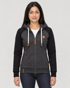 Sweatjacke Damen Anthrazit – Vorderansicht