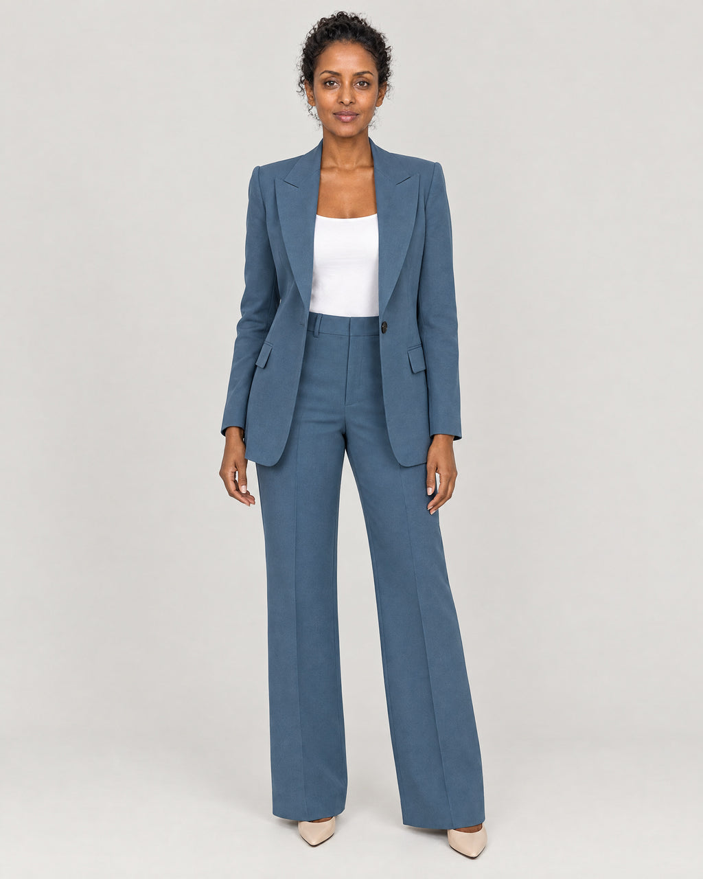 Hosenanzug Damen Blau – Vorderansicht