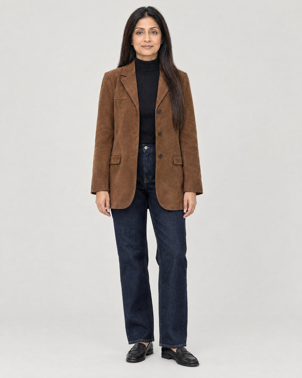 Blazerjacke Cognac – Vorderansicht