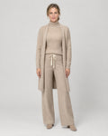 Dreiteiliges Strickset Beige – Vorderansicht