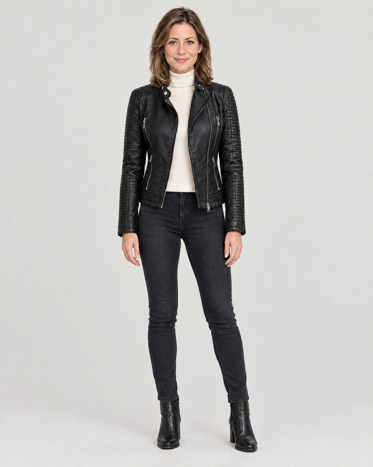 Lederjacke – Vorderansicht