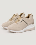 Keil-Sneaker Beige – Paar