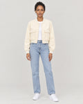 Bomberjacke Creme – Vorderansicht