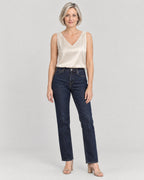 Satin Top Champagner – Vorderansicht