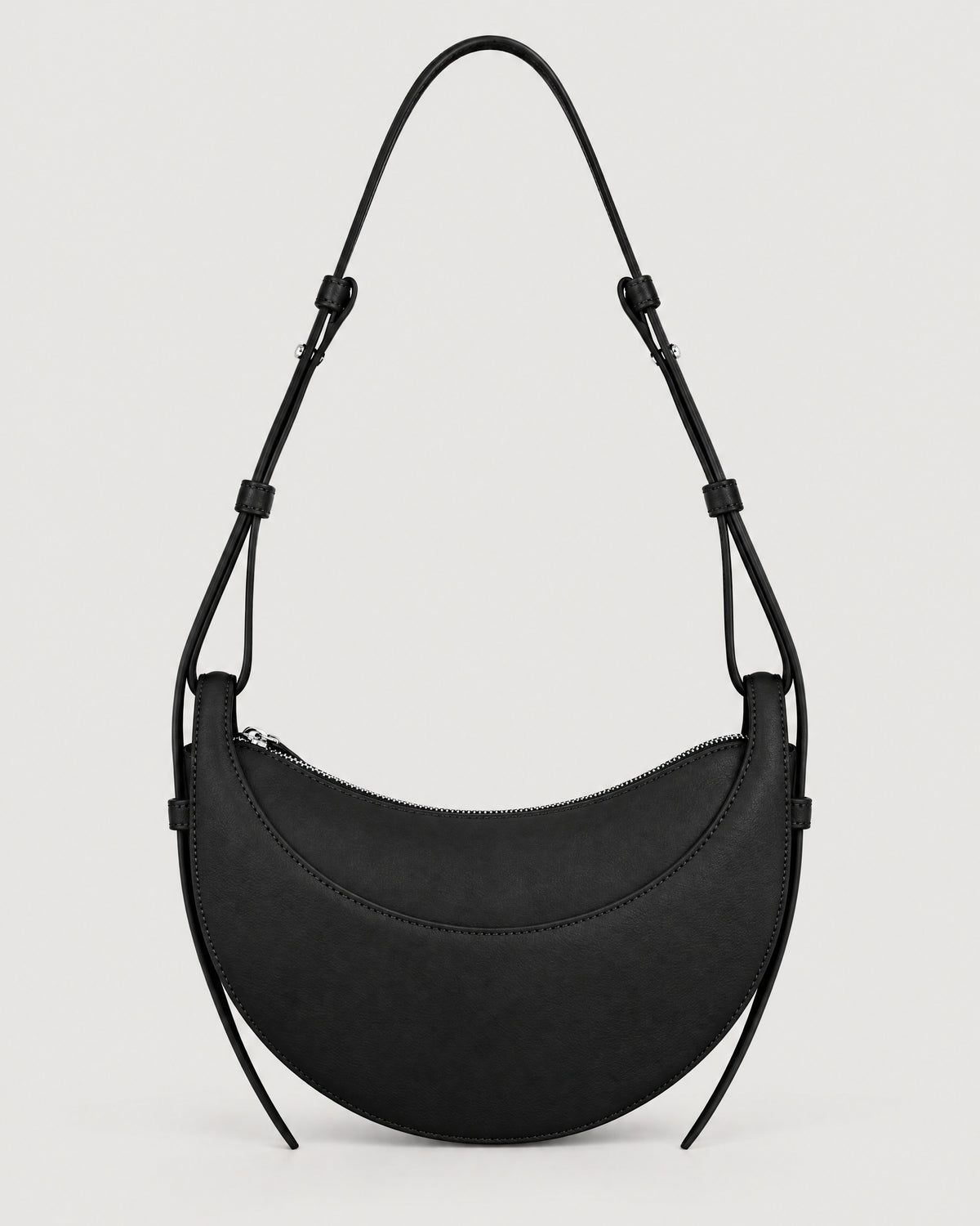 Halbmond Tasche Schwarz – Vorderansicht