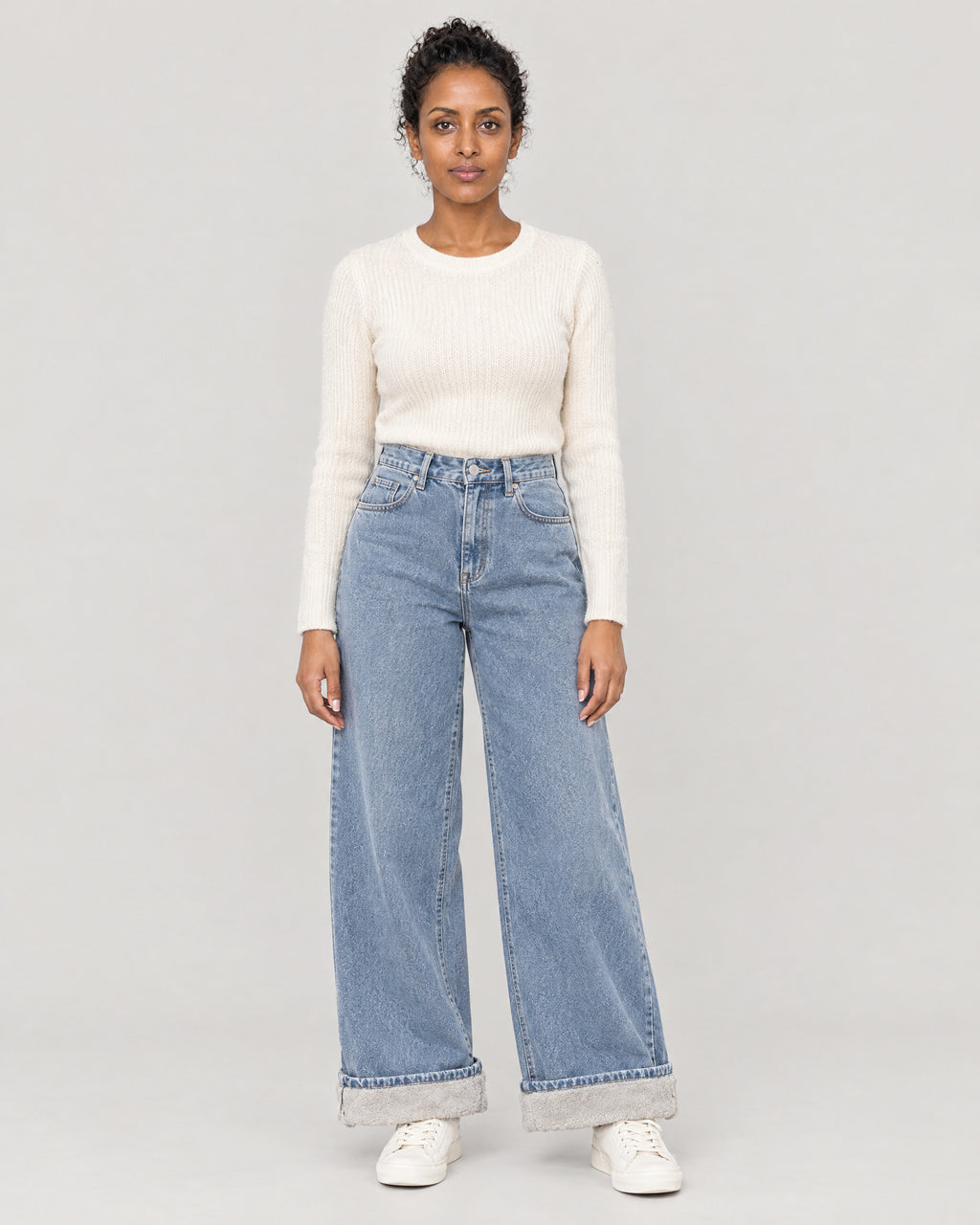 Thermojeans Hellblau – Vorderansicht