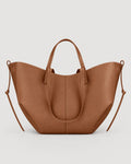 Leder Tote Bag Damen Kamel – Vorderansicht