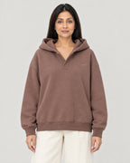 Oversize Kapuzenpullover Damen Altrosa – Vorderansicht