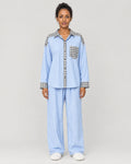 Pyjama-Set Blau – Vorderansicht