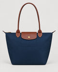 Nylon Tote Bag Marineblau – Vorderansicht