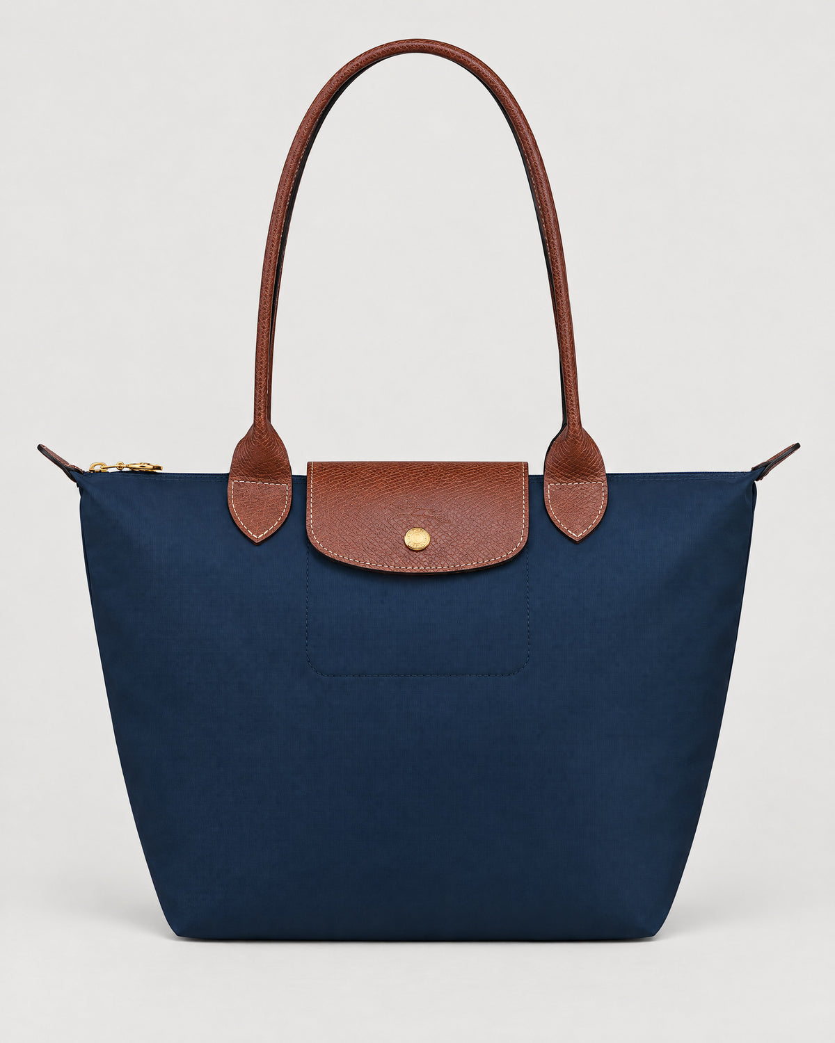 Nylon Tote Bag Marineblau – Vorderansicht
