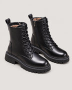 Schnürstiefeletten Schwarz – Paar