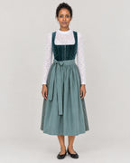 Midi Dirndl Hellgrün – Vorderansicht