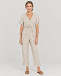 Wickel-Zweiteiler Damen Beige – Vorderansicht