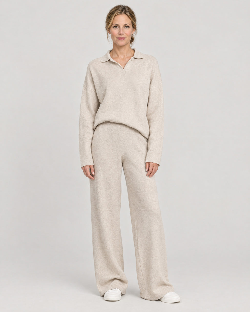 Polo-Set Creme – Vorderansicht