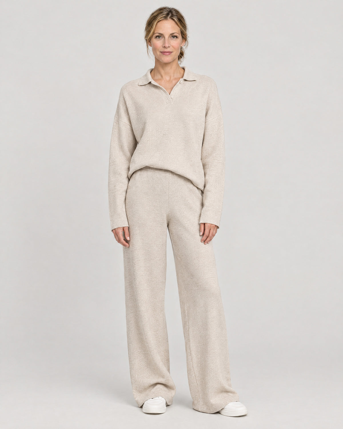 Polo-Set Creme – Vorderansicht