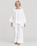 Oversized Zweiteiler Damen Weiß – Vorderansicht