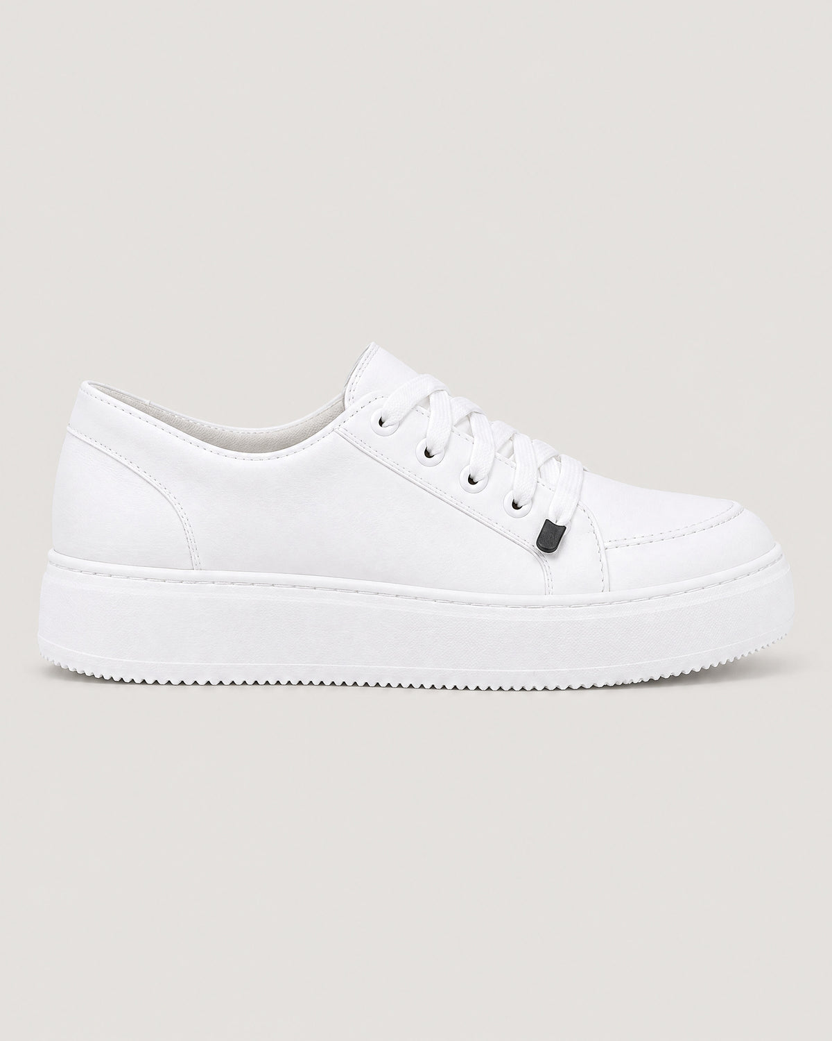 Slip-on Sneaker Damen Weiß – Seitenansicht mit Plateausohle
