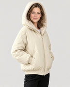 Oversized Winterjacke – mit Kapuze