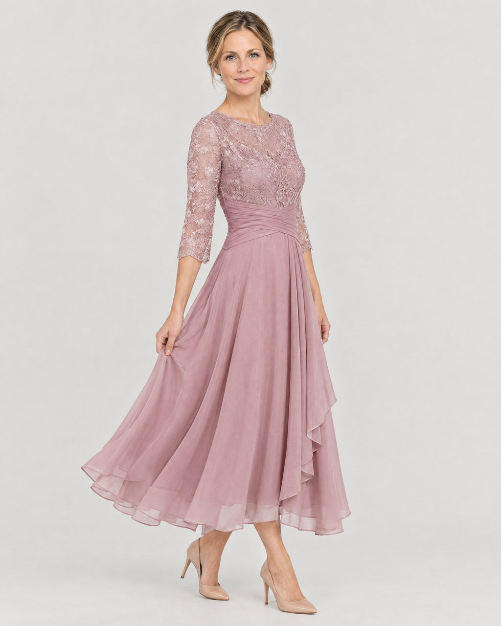 Spitzenkleid – Dreiviertelansicht