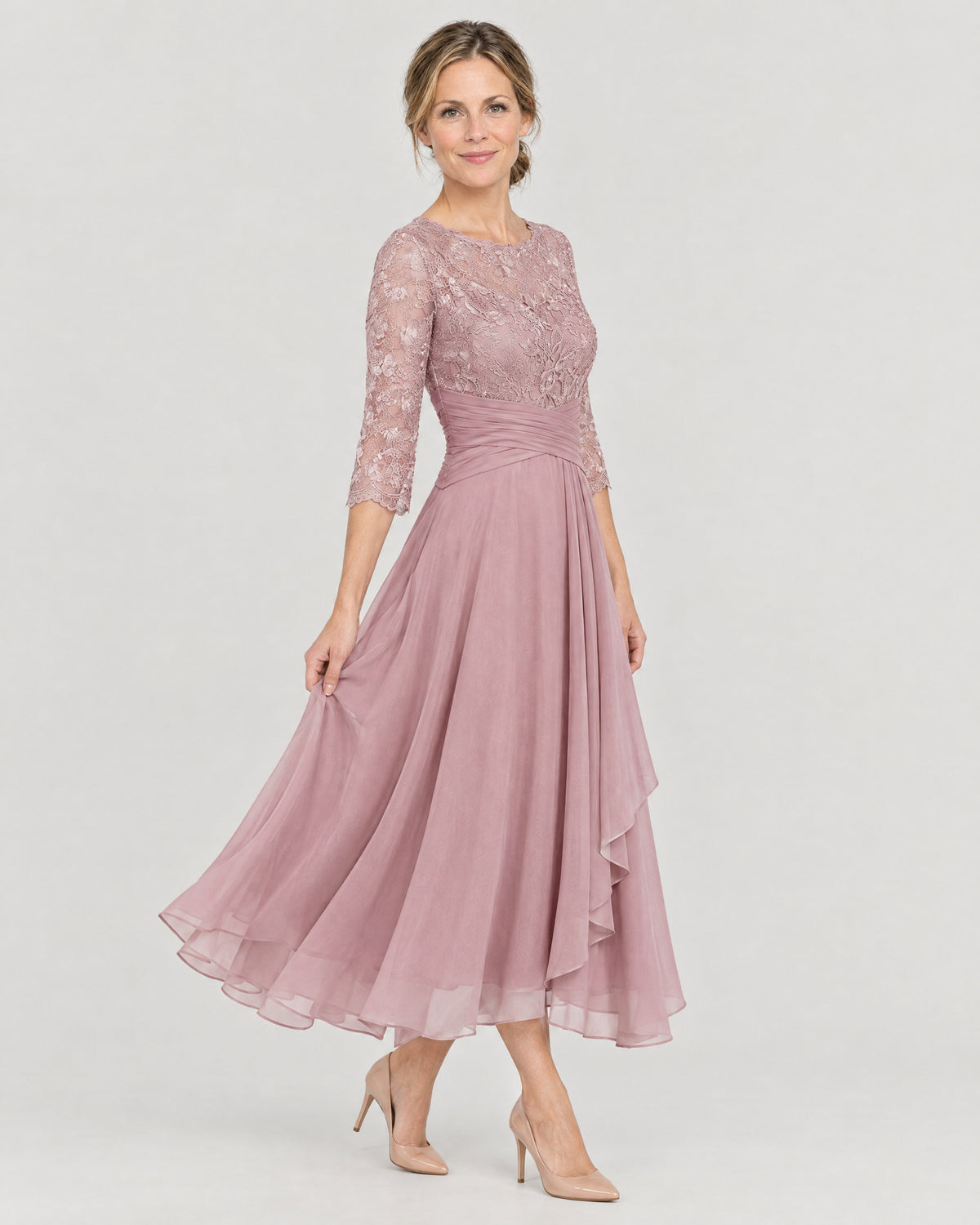 Spitzenkleid – Dreiviertelansicht