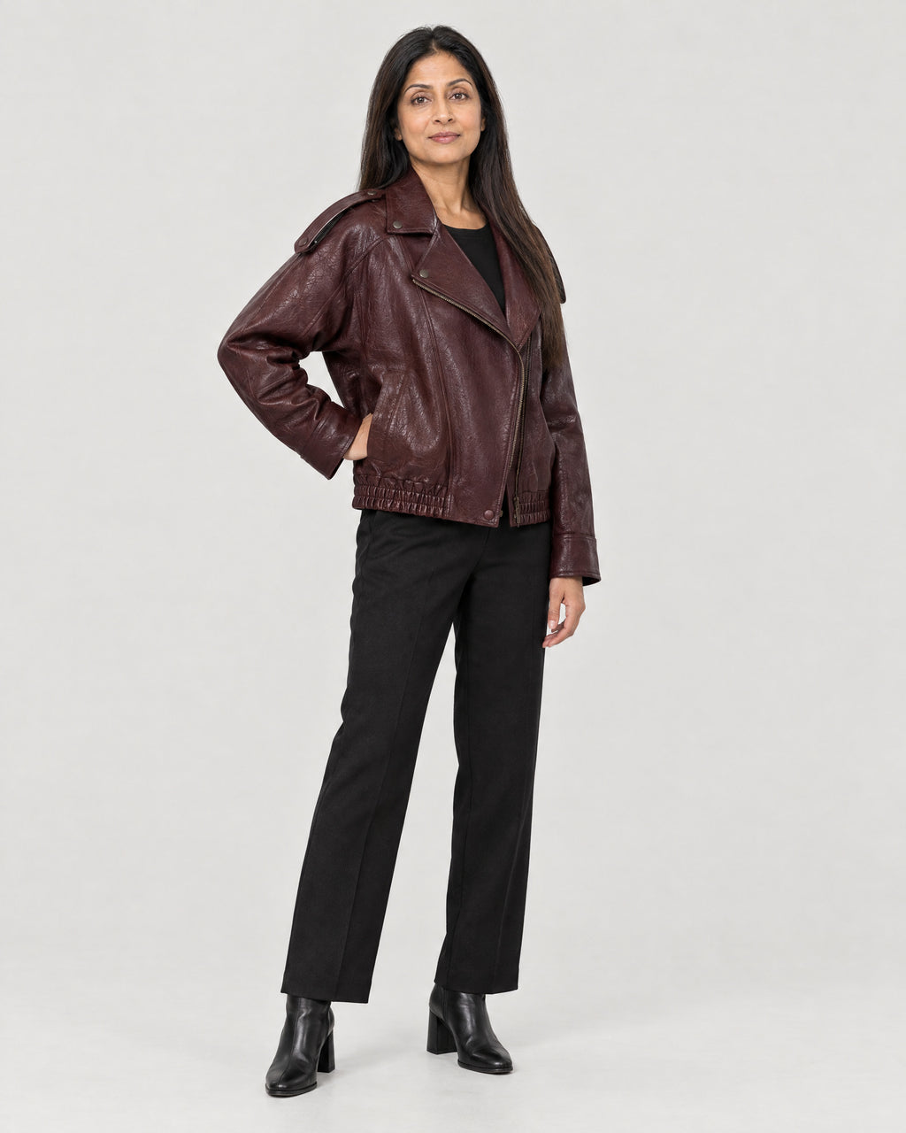 Bikerjacke – Dreiviertelansicht