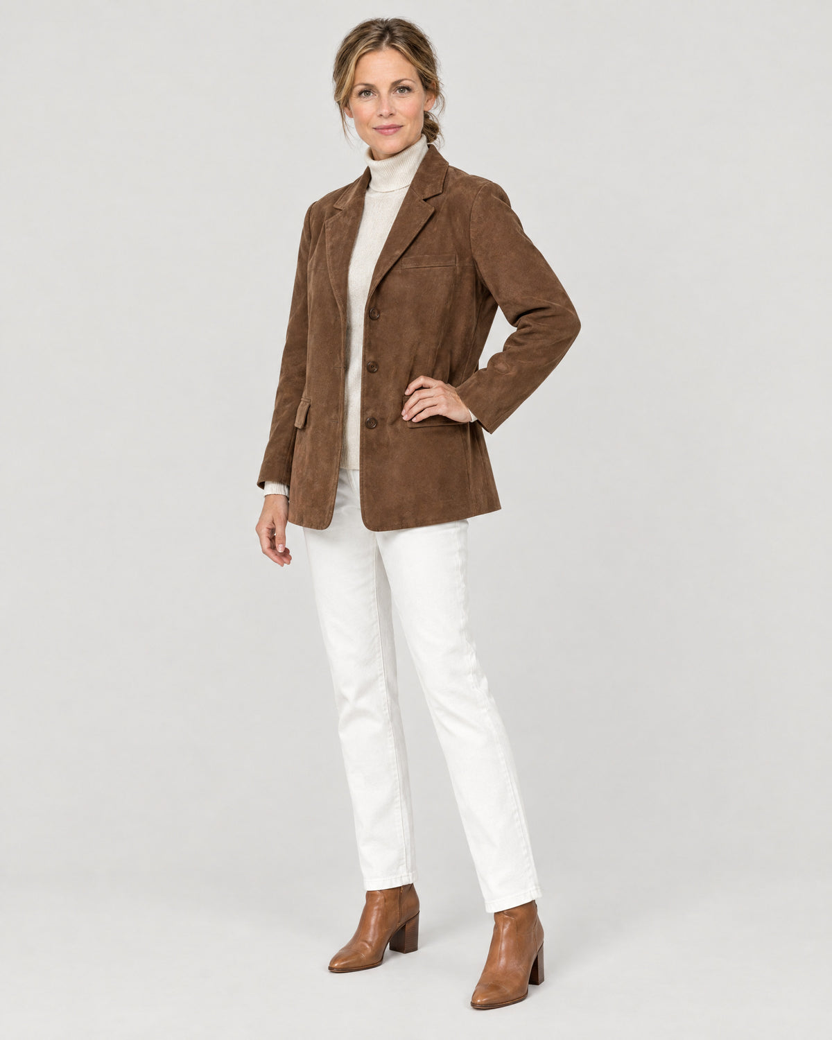 Wildlederjacke – Dreiviertelansicht