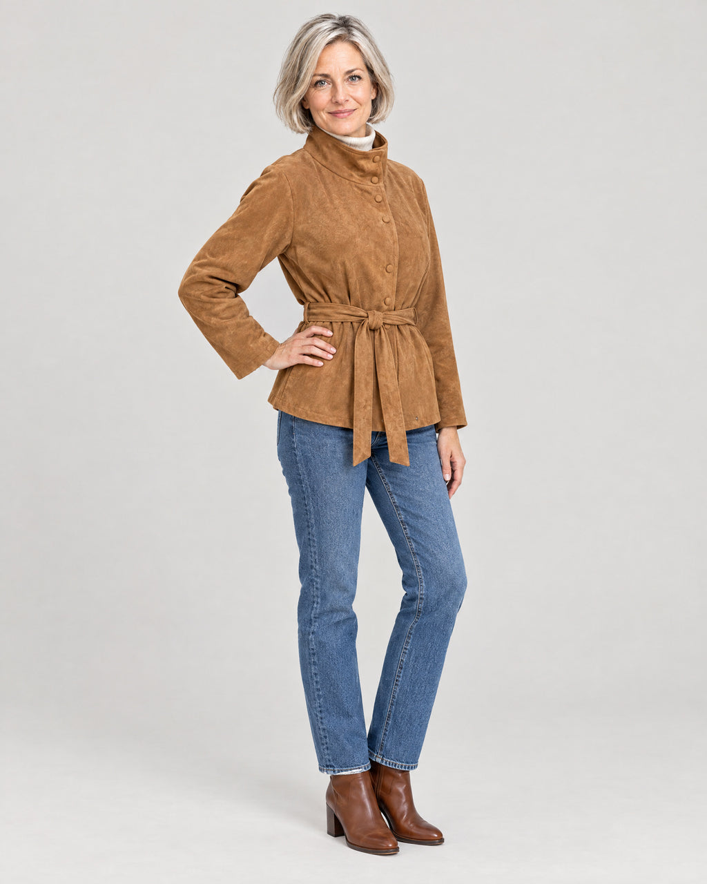 Wildlederjacke – Dreiviertelansicht