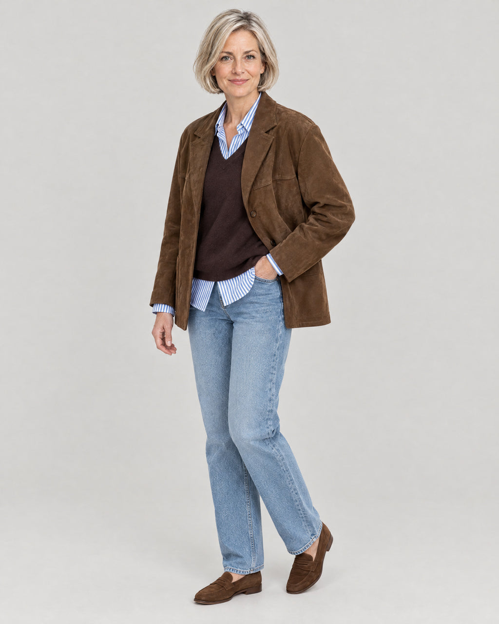 Oversize Jacke – Dreiviertelansicht