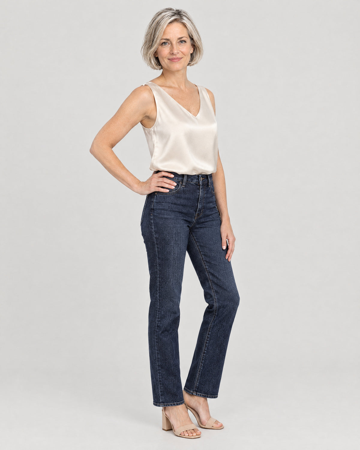 Satin Top – Dreiviertelansicht