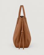Leder Tote Bag Kamel – Seitenansicht