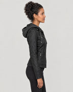 Kunstlederjacke Damen – Seitenansicht