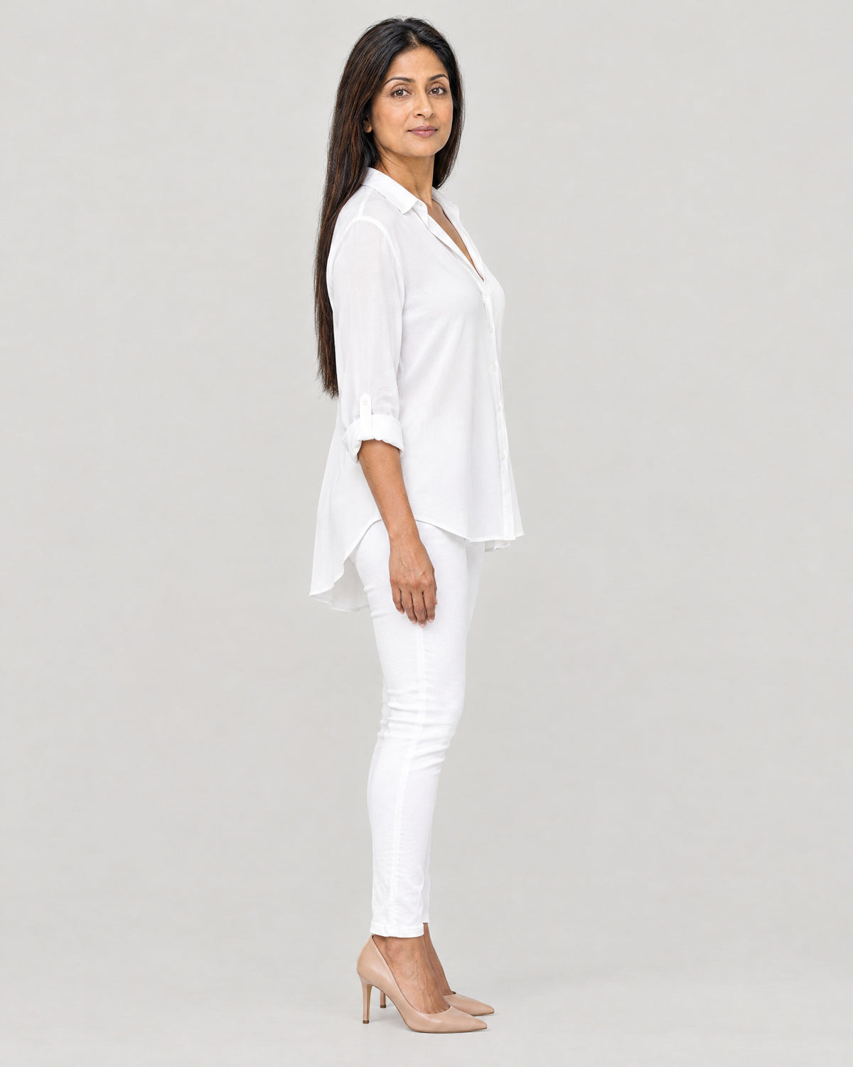 Chiffonbluse – Seitenansicht