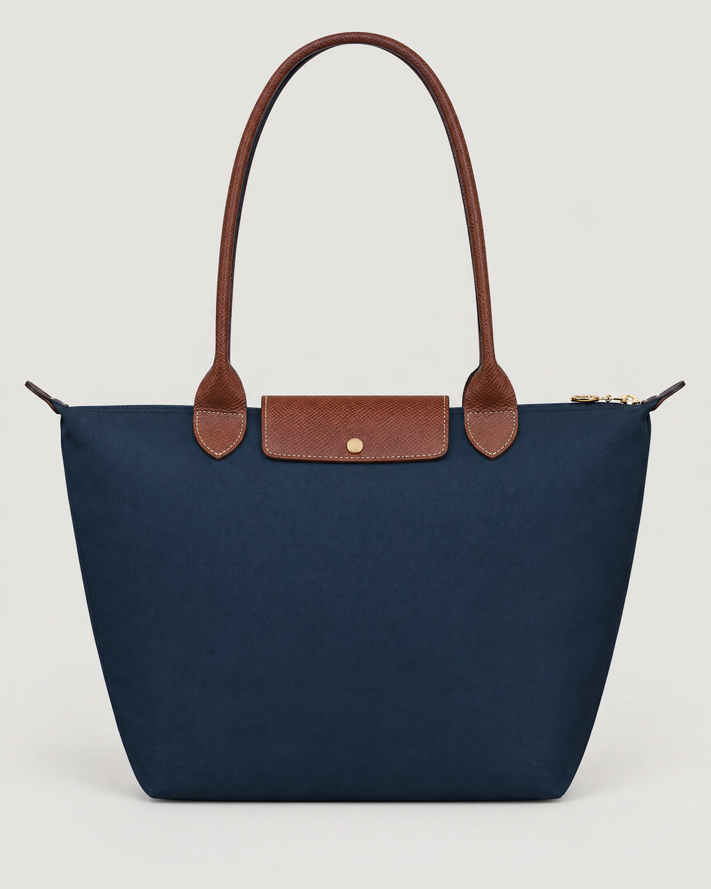 Nylon Tote Bag Marineblau – Rückseite