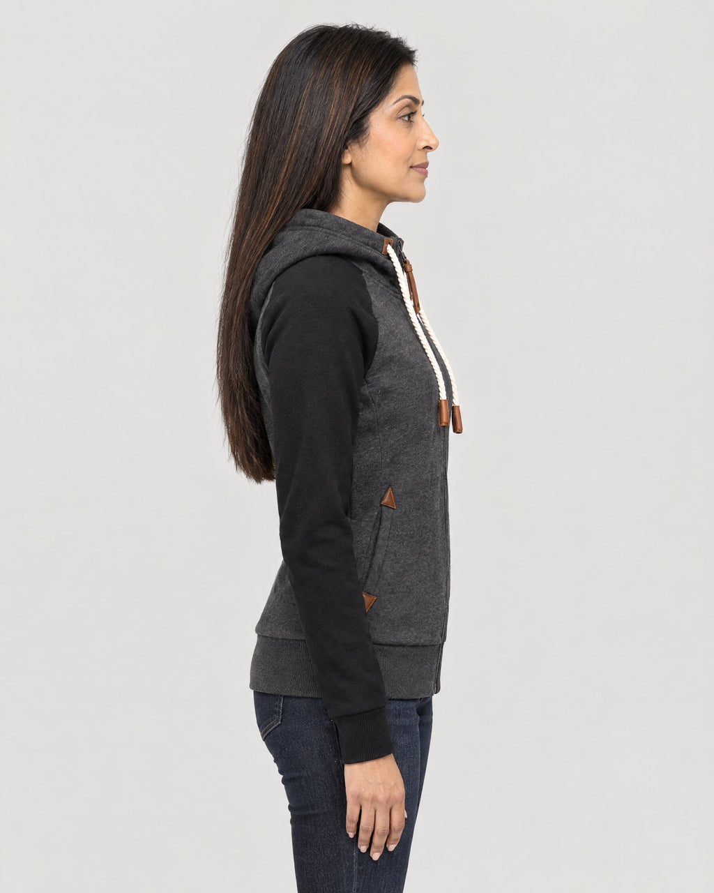 Sweatjacke – Seitenansicht