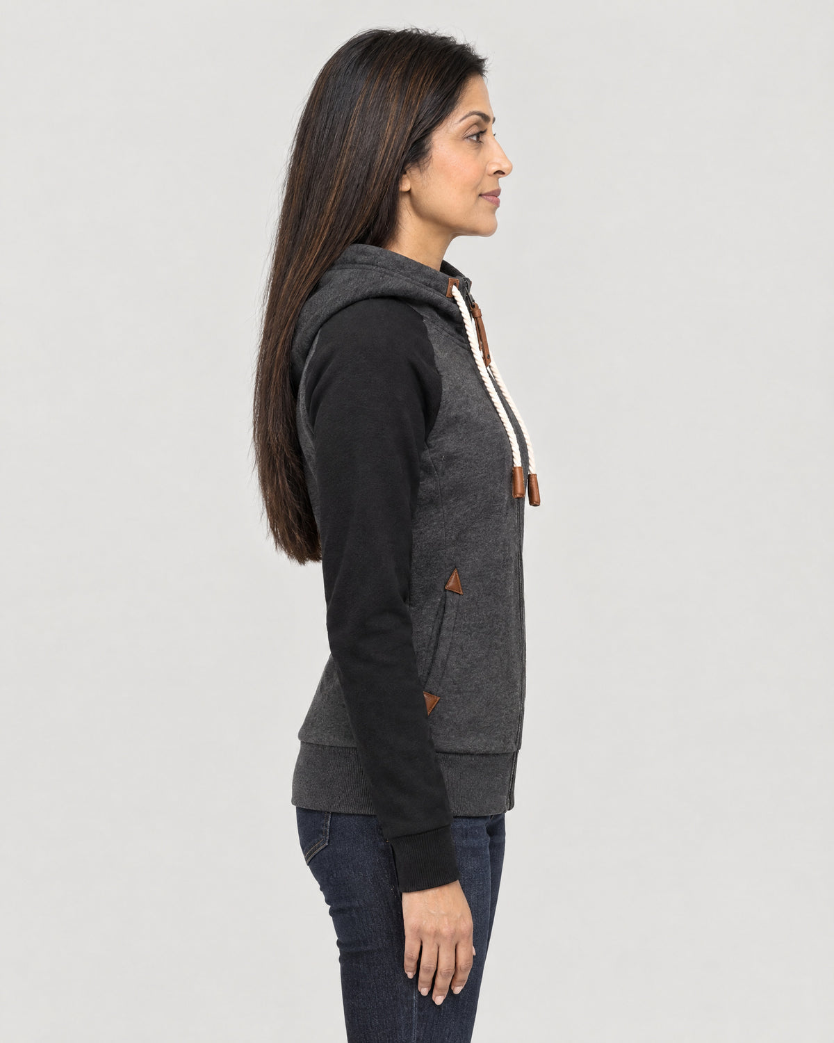 Sweatjacke – Seitenansicht