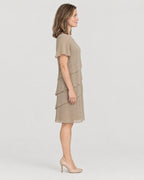 Chiffon Stufenkleid – Seitenansicht