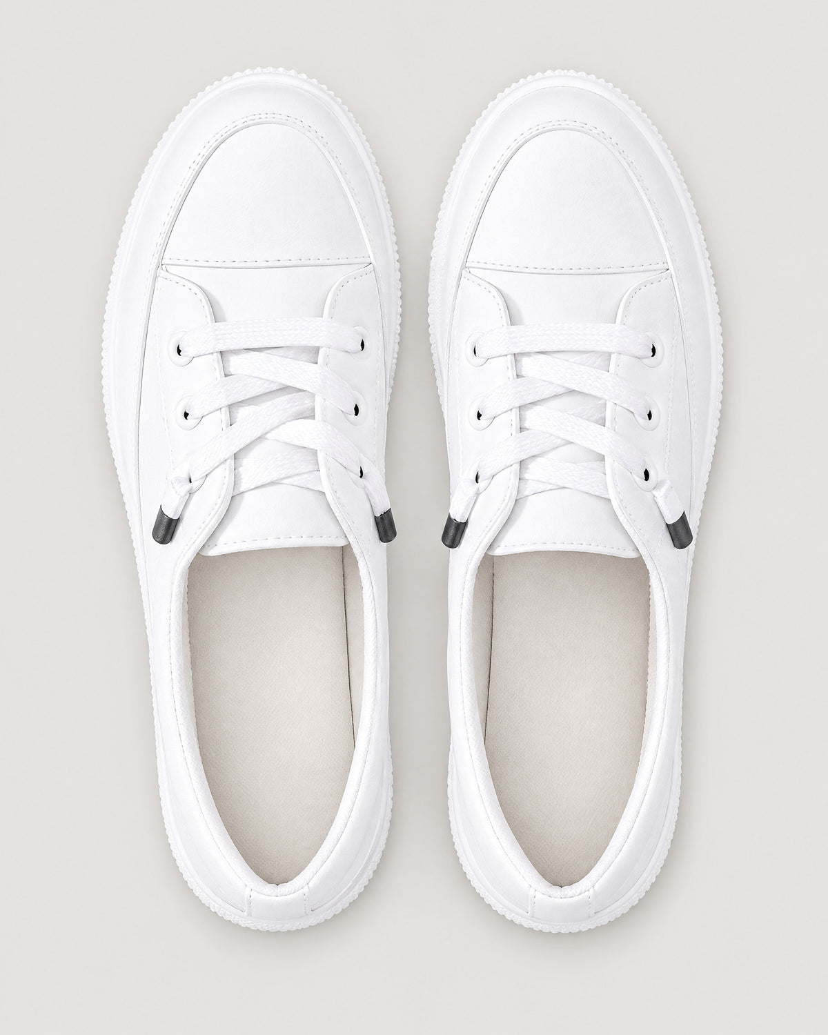 Slip-on Sneaker Damen Weiß – Draufsicht mit Innensohle