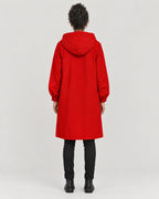 Regenmantel Damen Rot – Rückansicht