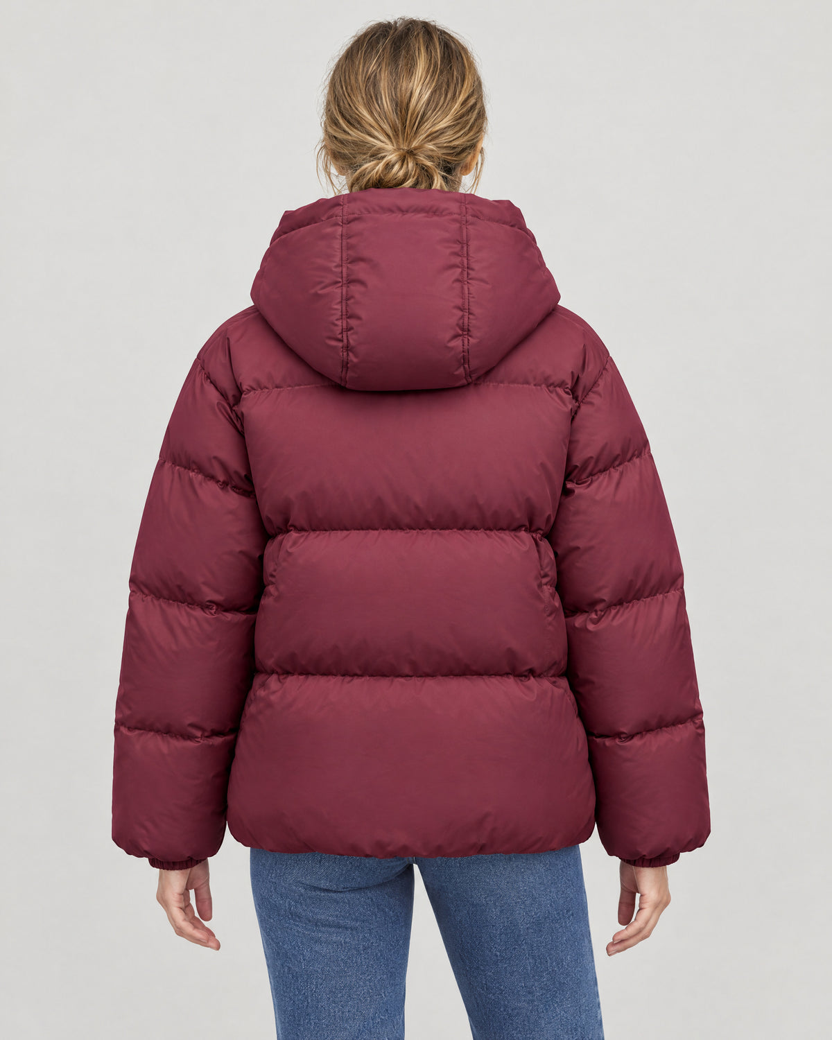 Oversized Pufferjacke – Rückansicht