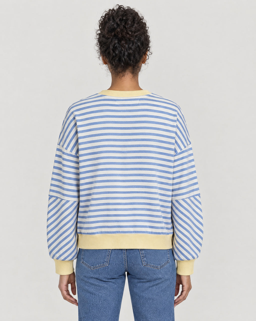 Gestreiftes Sweatshirt – Rückansicht