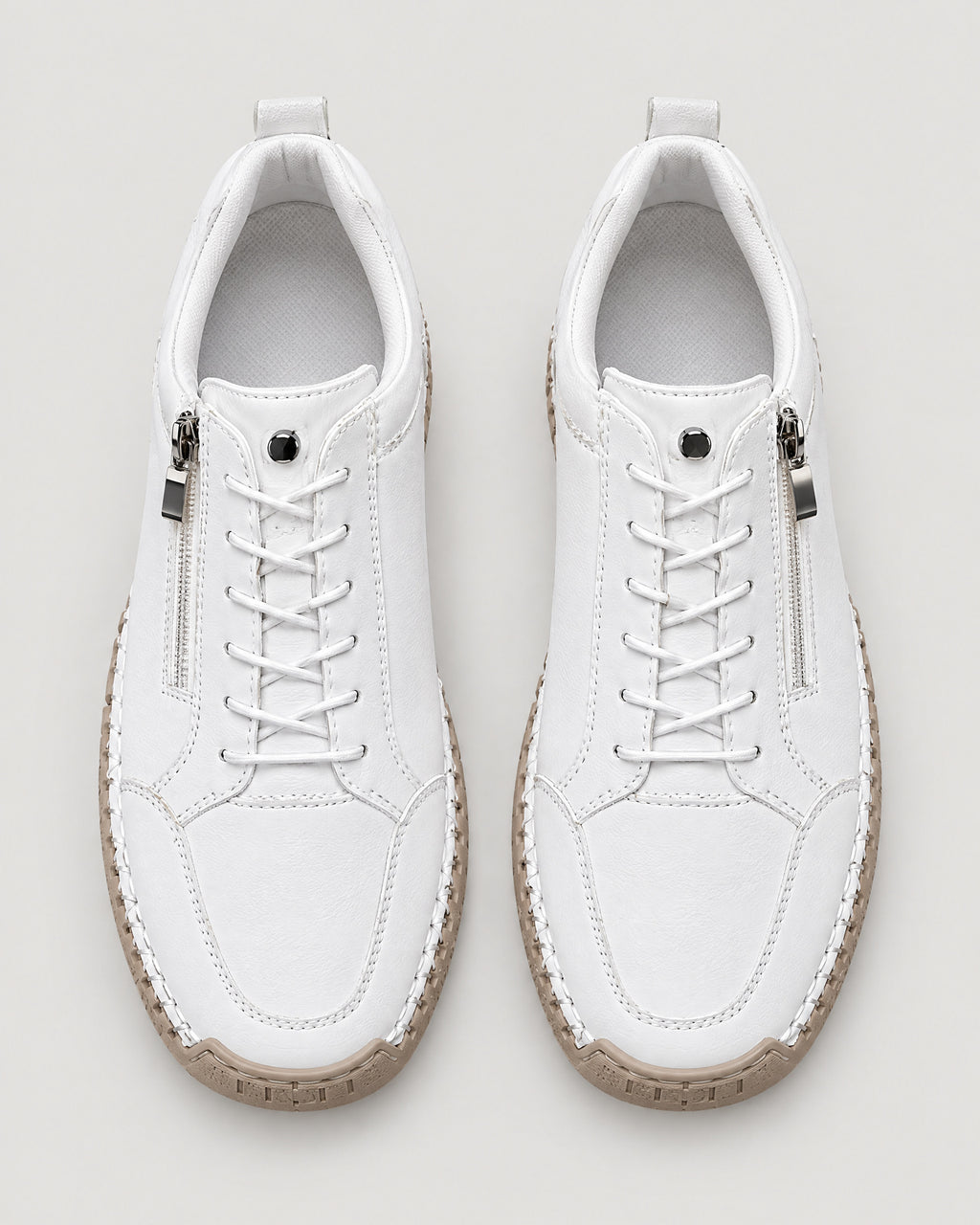 Sneaker Damen Weiß – Draufsicht breiter Zehenraum