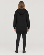 Lange Sweatjacke – Rückansicht