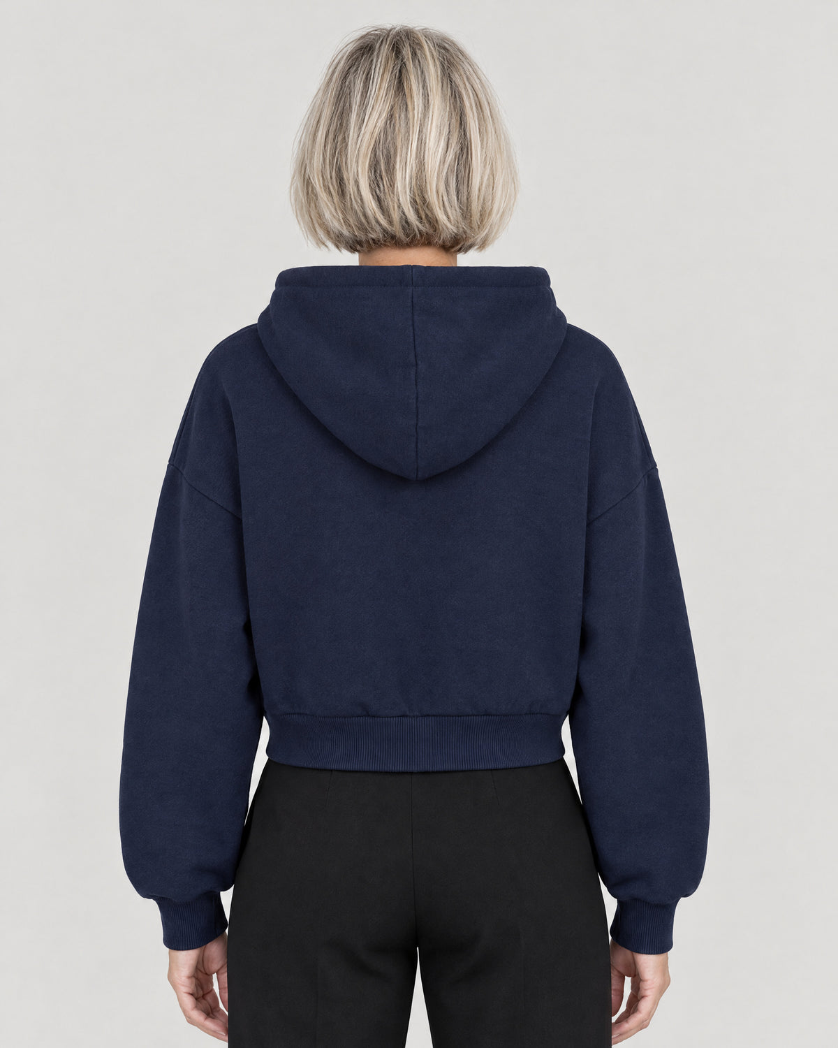 Cropped Sweatjacke – Rückansicht